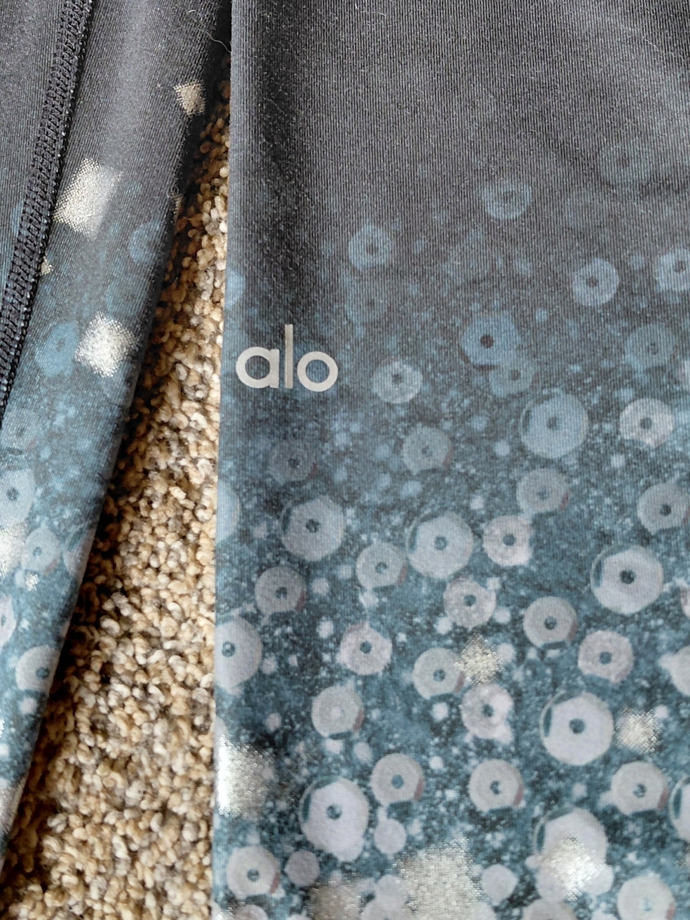 ALO Yoga Black Leggings with White Logo